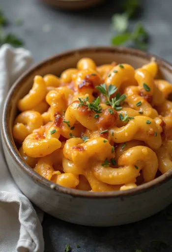 BBQ mac & cheese geserveerd