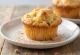 Muffins met kastanje en appel geserveerd