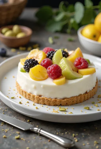 Yoghurttaart met fruit