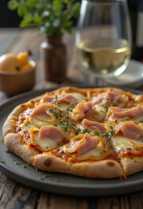 Pizza alla Messinese met tonijn en ui