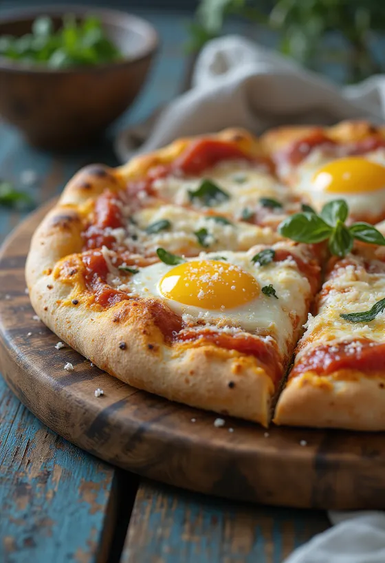 Pizza alla Parmigiana met aubergine en parmezaan
