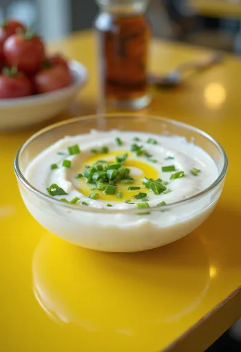 Turkse yoghurtsaus met munt en olijfolie