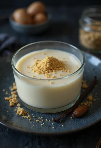 Gember parfait geserveerd