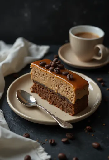 Koffie-karameltaart met romige karamel