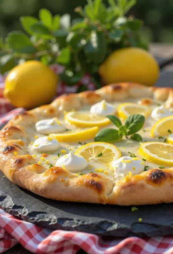 Pizza al Limone geserveerd