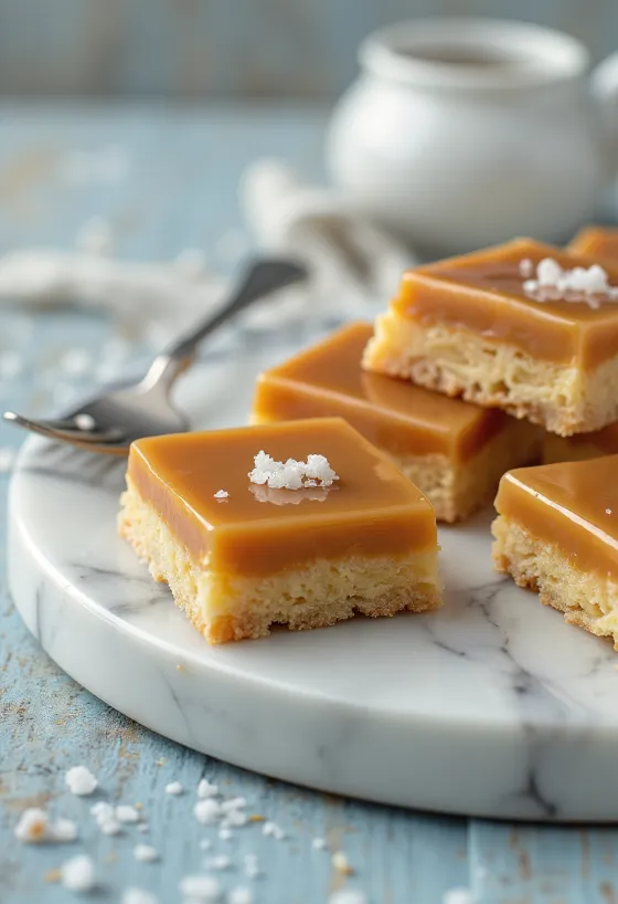 Karamelblokjes geserveerd