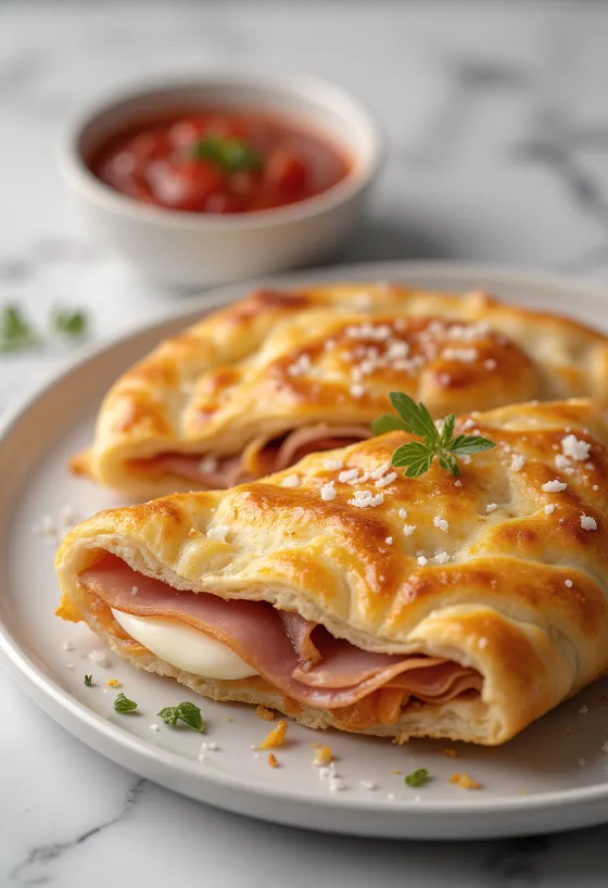 Versgebakken Calzone met Ham en Kaas