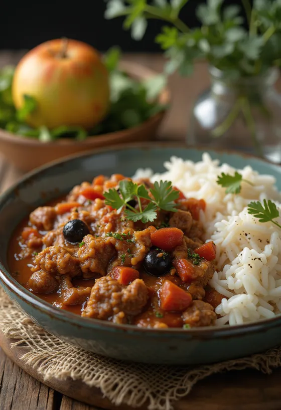 Picadillo geserveerd