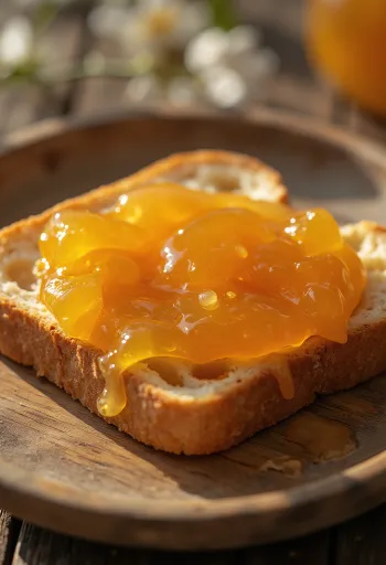 Huisgemaakte abrikozenjam van verse, rijpe abrikozen in een potje