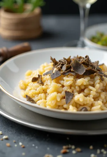 Truffelrijst geserveerd
