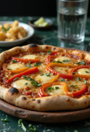 Pizza Chilena geserveerd