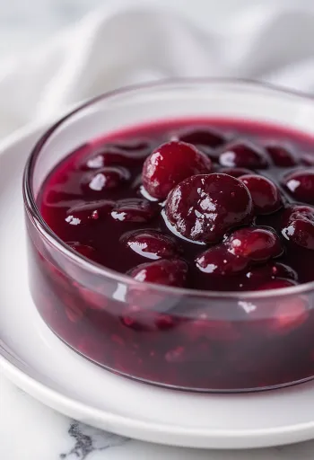 Donkerpaarse pruimensaus met rode wijn