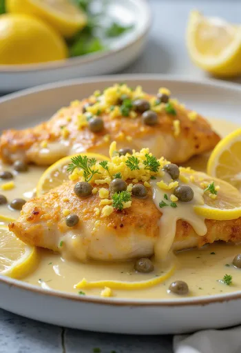 Piccata al Limone, citroenkipfilet met kappertjessaus