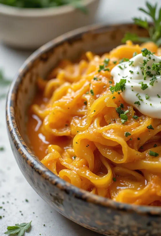 Veganistische zuurkoolstoof geserveerd met seitan