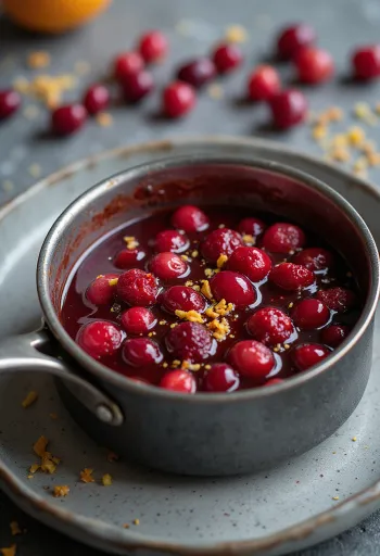Felrood cranberry-sinaasappelglazuur