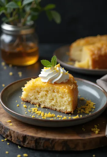 Kokosmeeltaart versierd met vers fruit