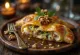 Versgebakken calzone met blauwe kaas en honing