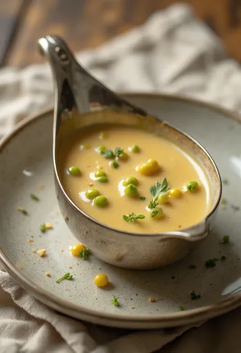 Romige saus met groene peperkorrels