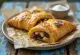 BBQ gegrilde strudel met kwark geserveerd