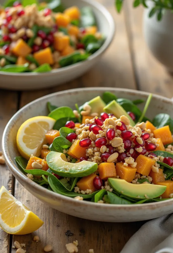 Boeddha bowl met pompoen en pinda's