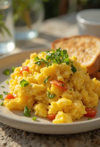 Tofu roerei met kurkuma en verse groenten