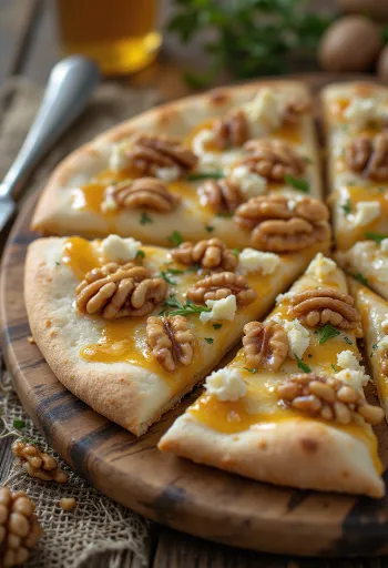 Pizza alle Noci met walnoot en gorgonzola