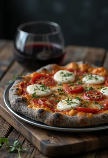 Pizza di Grano Arso van verbrand graan met Italiaanse kazen