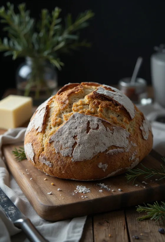 Ruislimppu vormig klassiek Fins roggebrood, met donkerbruine, bebloemde korst