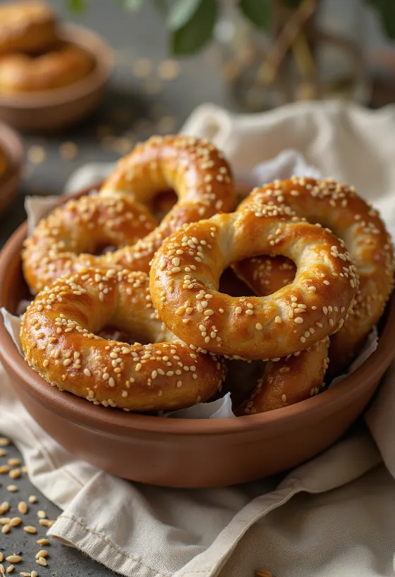 Krokante snackpretzel vers gebakken