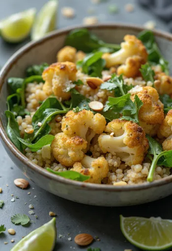 Limoen-bloemkool Buddha bowl met quinoa basis