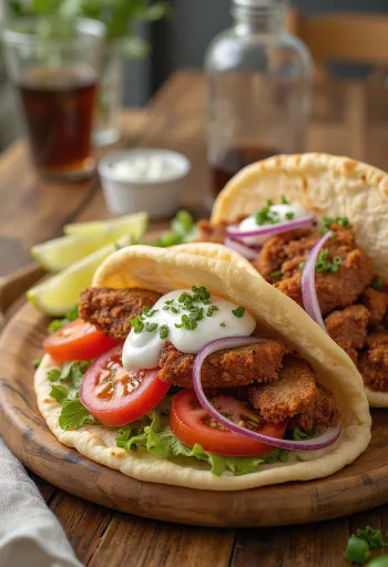 Pork Gyros, Grieks varkensvlees pita met tzatziki saus